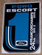 Vintage sticker Ford Escort 24h Francorchamps 1979 retro, Comme neuf, Voiture ou Moto, Enlèvement ou Envoi