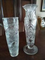 2 Mooi geslepen Kristallen vazen, Antiquités & Art, Antiquités | Vases, Enlèvement ou Envoi