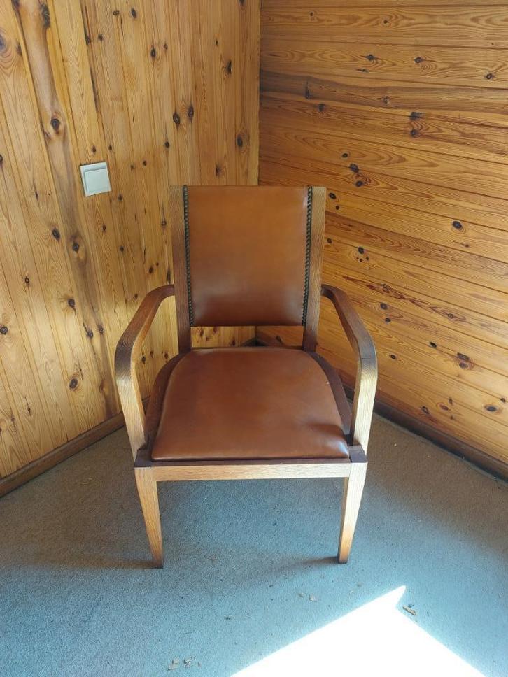 4 Lederen stoelen, Huis en Inrichting, Stoelen, Ophalen