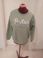 Sweat couleur vert d'eau avec le logo "Positive mind". T. S., Vêtements | Femmes, Pulls & Gilets, Enlèvement ou Envoi, Taille 36 (S)