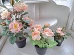 3 nieuwe licht roze kunstbloemen in pot 19€ samen, Ophalen, Nieuw