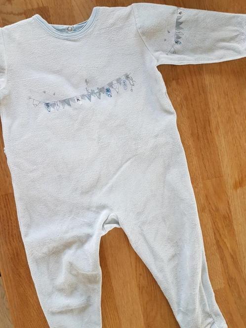 PETIT BATEAU- Pyjama bleu + guirlande - T.18 mois/81cm, Kinderen en Baby's, Babykleding | Maat 80, Gebruikt, Jongetje of Meisje