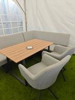 Loungeset met hoge tafel aluminium, inclusief 2 draaiende st, Tuin en Terras, Ophalen
