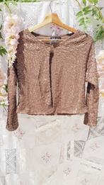 Veste/ top léger et taupe à  sequins 🌹, Beige, Nieuw, Ophalen of Verzenden, Lange mouw