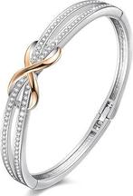 Damesarmband | verzilverd | met kristallen | GRATIS LEVERING