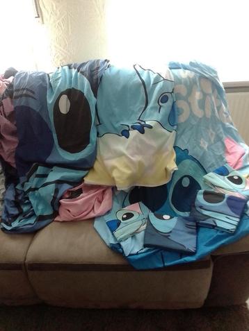 Tweepersoonsdekbedovertrekken Stitch, Puss in boots, Unicorn, Enlèvement ou Envoi, Comme neuf, Housse de couette