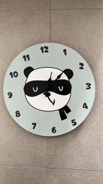 Klok panda, Huis en Inrichting, Woonaccessoires | Klokken, Ophalen, Gebruikt, Analoog, Wandklok