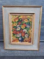 Huile sur panneau fleurs signe Armand lacour, Antiek en Kunst, Kunst | Schilderijen | Klassiek, Ophalen of Verzenden