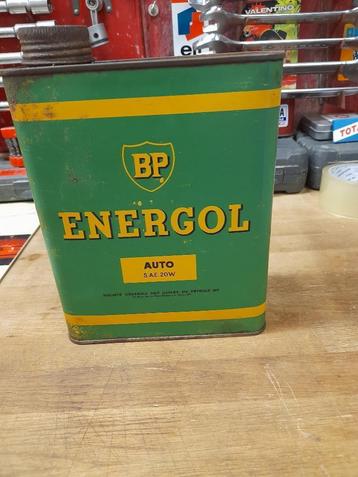 oude lege oliekan BP energol auto sae20w beschikbaar voor biedingen
