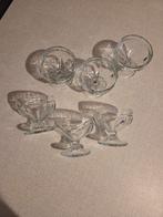 6 vintage 70's  dessertcoupes op voet., Ophalen of Verzenden