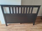 Hemnes bed ikea 160x200 zwart met lattenbodems., Huis en Inrichting, Slaapkamer | Bedden, Ophalen, Zo goed als nieuw, Zwart