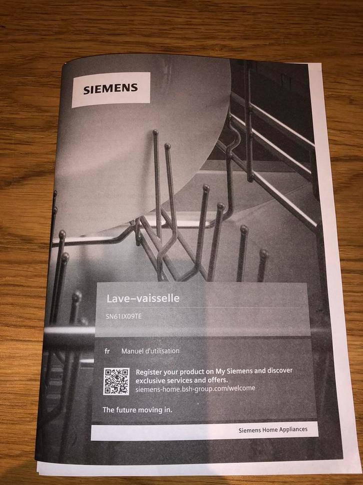 Siemens Lave-vaisselle SN62IX09TE manuel d'utilisation, Electroménager, Lave-vaisselle, Neuf, Enlèvement ou Envoi