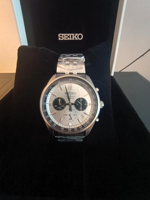 Seiko Quartz chronograph horloge, Handtassen en Accessoires, Horloges | Heren, Nieuw, Polshorloge, Seiko, Staal, Staal, Ophalen of Verzenden