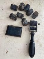 Lot 10 stuks Old Scallop Ink Roller Embroidery Vi, Verzenden, Gebruikt, Handborduren, Overige typen