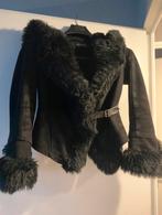 manteau de fourrure, Comme neuf, Taille 36 (S), Noir, Enlèvement ou Envoi