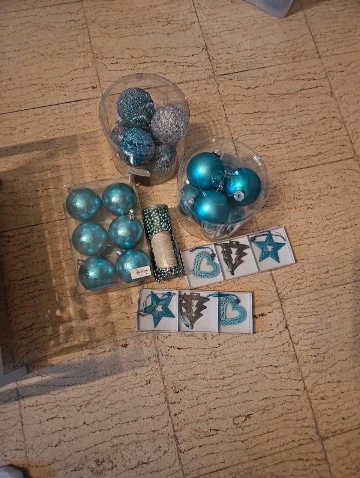 Kerstversiering blauw, Diversen, Kerst, Zo goed als nieuw, Ophalen of Verzenden