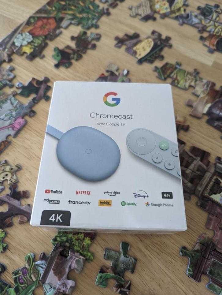 Google Chromecast avec Google TV (4K) - NEUF - Bleu, TV, Hi-fi & Vidéo, Télévisions, Neuf, 4k (UHD), Autres marques, Smart TV