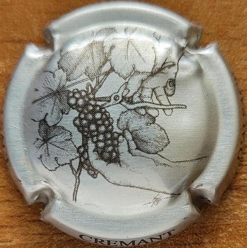 Crémant Alsace capsule van VIGNERONS zilver & zwart nr 31, Verzamelen, Wijnen, Nieuw, Witte wijn, Frankrijk, Ophalen of Verzenden