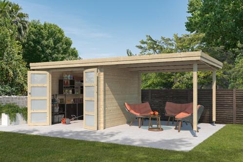 Nieuw modern tuinhuis met overkapping 3702EXT300, Hobby en Vrije tijd, Overige Hobby en Vrije tijd, Nieuw, Verzenden
