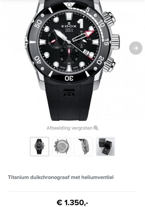 Edox CO-1 10242-TIN-NIN Horloge, Handtassen en Accessoires, Horloges | Heren, Nieuw, Staal, Ophalen