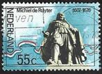 1 Postzegel Nederland 1976 Michiel de Ruyter, Ophalen of Verzenden, Na 1940, Gestempeld