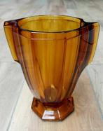 Amberkleurige art deco vaas - jaren 30, Ophalen of Verzenden