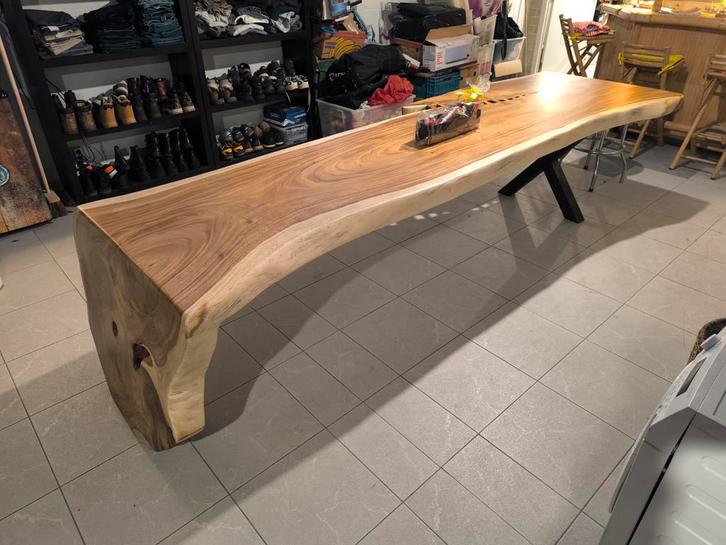 massief hardhouten design vergadertafel/eettafel voor 10 p., Huis en Inrichting, Tafels | Eettafels, Nieuw, 100 tot 150 cm, 200 cm of meer