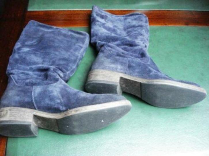 Ania blauwe daim laarzen, dames/meisjes. mt 36, Kleding | Dames, Schoenen, Gedragen, Hoge laarzen, Blauw, Ophalen of Verzenden