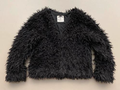 Zwart pluizig jasje H&M 146-152 NIEUW, Kinderen en Baby's, Kinderkleding | Maat 152, Nieuw, Meisje, Jas, Ophalen of Verzenden