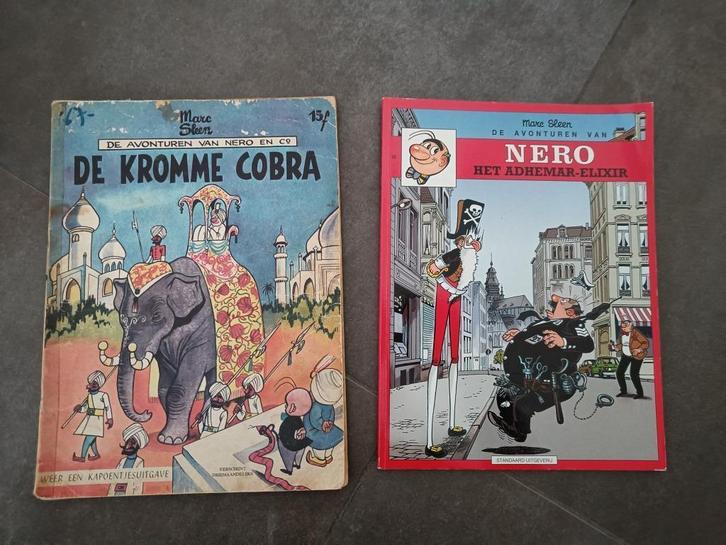 2 strips Nero: De kromme cobra + Het Adhemar-elixir, Boeken, Stripverhalen, Gelezen, Meerdere stripboeken, Ophalen of Verzenden