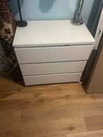 Commode Malm Ikea blanche 3 tiroirs, 3 ou 4 tiroirs, Moins de 100 cm, Enlèvement, Utilisé