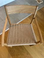 2 eikenhouten stoelen met gevl zitting – als nieuw, Maison & Meubles, Chaises, Autres couleurs, Comme neuf, Deux, Enlèvement