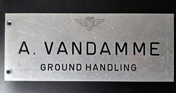 SABENA dubbelzijdig aluminium naamplaatje 300x120mm beschikbaar voor biedingen