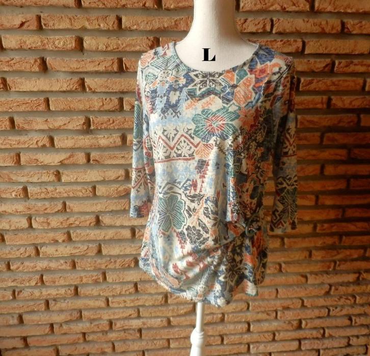 (149)- blouse femme t.40 colorée, Kleding | Dames, Blouses en Tunieken, Zo goed als nieuw, Maat 38/40 (M), Blauw, Ophalen of Verzenden