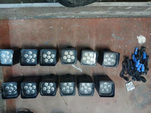 12x up- lighter 6x10watt rgbwa uv, Muziek en Instrumenten, Licht en Laser, Gebruikt, Licht, Geluidgestuurd, Kleur, Stroboscoopeffect