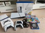 PlayStation 5 Slim 1 TB disc edition+3 joystick+5 spelletjes, Games en Spelcomputers, Spelcomputers | Sony PlayStation 5, Ophalen