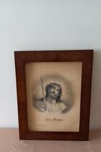 Kader met prent zonder glas., Ophalen, Gebruikt, Hout
