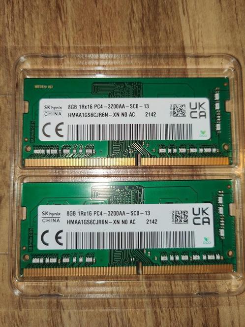 SK Hynix 16GB (2x8GB) DDR4 3200MHz, Informatique & Logiciels, Mémoire RAM, Comme neuf, Laptop, 16 GB, DDR4, Enlèvement ou Envoi