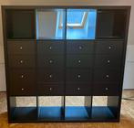 Zwarte Kallax kast Ikea, Huis en Inrichting, Ophalen, 100 tot 150 cm, Zo goed als nieuw, Minder dan 150 cm