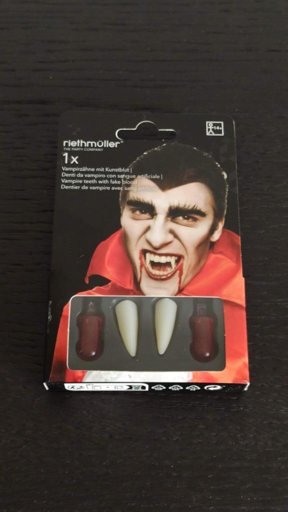 ‍️ Kostuumset voor vampiers - Kunstgebit + nepbloed -, Hobby en Vrije tijd, Feestartikelen, Schmink, Ophalen of Verzenden