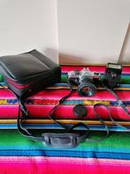 Pentax MX met flits National PE-2556 en opbergtas, Audio, Tv en Foto, Fotocamera's Analoog, Ophalen, Zo goed als nieuw, Pentax