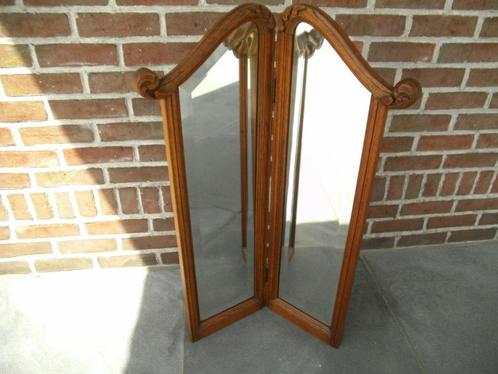 Vintage double miroirs à charnière (MM-016), Maison & Meubles, Accessoires pour la Maison | Miroirs, Utilisé, Moins de 50 cm, Moins de 100 cm