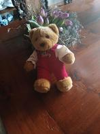 schattige teddybeer in een rood pakje zacht pluche, Ophalen of Verzenden, Zo goed als nieuw