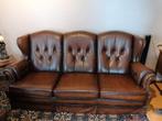 Vintage Chesterfield lederen zetels, Huis en Inrichting, Ophalen, Gebruikt