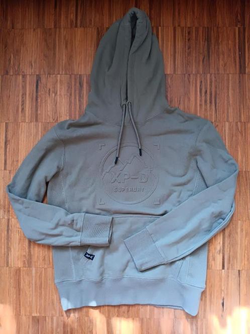 NIEUW: SuperDry hoodie met label, Kleding | Heren, Truien en Vesten, Nieuw, Maat 46 (S) of kleiner, Groen, Ophalen of Verzenden