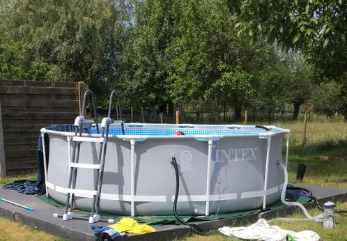 Intex zwembad te koop optioneel met houtgestookte verwarming, Tuin en Terras, Zwembaden, Zo goed als nieuw, Opzetzwembad, 80 tot 120 cm