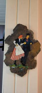 Peinture de Tchantchès et Nanesse sur ardoise, Ophalen of Verzenden, Zo goed als nieuw