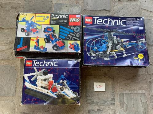 LEGO L64: LOT 3 VINTAGE TECHNIC DOZEN LEGO, Kinderen en Baby's, Speelgoed | Duplo en Lego, Gebruikt, Lego, Complete set, Ophalen of Verzenden