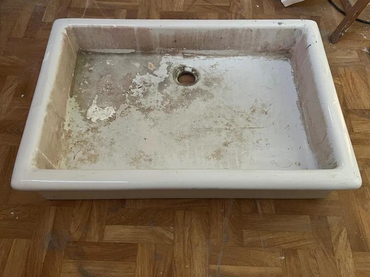 Origineel porselein spoelbak., Huis en Inrichting, Keuken | Keukenelementen, Gebruikt, Minder dan 100 cm, 50 tot 100 cm, 25 tot 50 cm