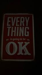 Metalen decoratieve spreuk, Ophalen, Gebruikt